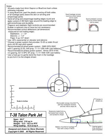 T-38 Park Jet Plans (Assembly D