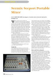 Seemix Seeport Portable Mixer - Institute of Professional Sound