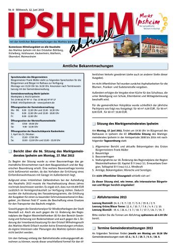 Ausgabe vom 12.06.2013 - Markt Ipsheim