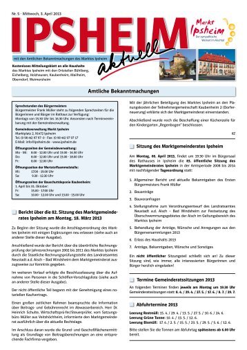 Ausgabe vom 03.04.2013 - Markt Ipsheim