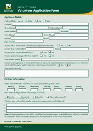Volunteer Application Form - Ipswich City Council