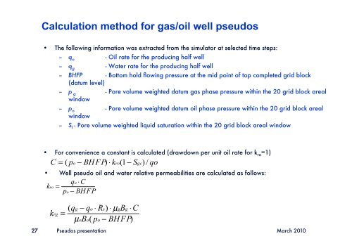 Pseudo Relative Permeabilities