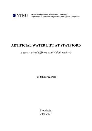 ARTIFICIAL WATER LIFT AT STATFJORD - NTNU