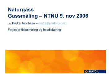 GASSMÃLING - Gas Measurement - NTNU