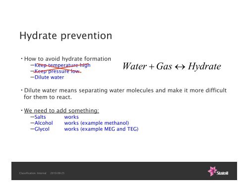 Hydrates and Glycols - NTNU