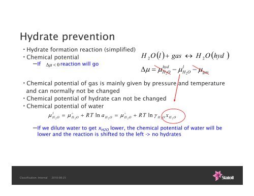 Hydrates and Glycols - NTNU