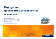 Design av gasstransportsystemer - NTNU