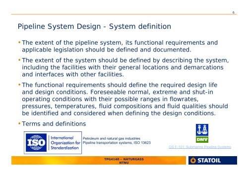 Design av gasstransportsystemer - NTNU