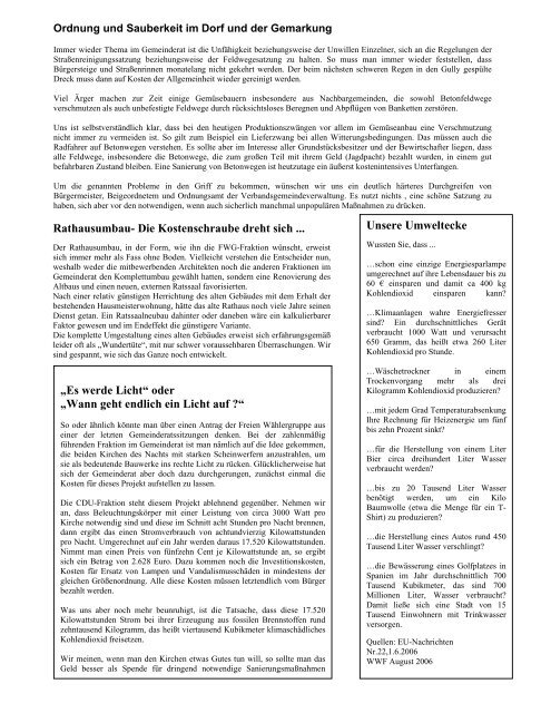 Informationsblatt der CDU Meckenheim - CDU Ortsverband ...