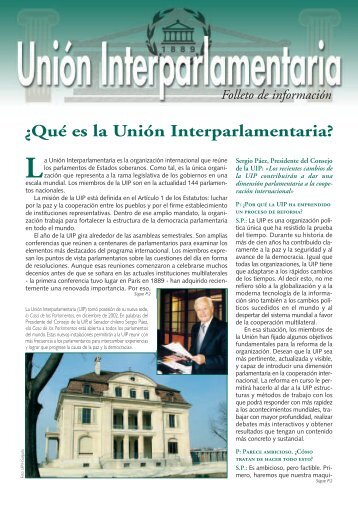 Â¿QuÃ© es la UniÃ³n Interparlamentaria? - Inter-Parliamentary Union