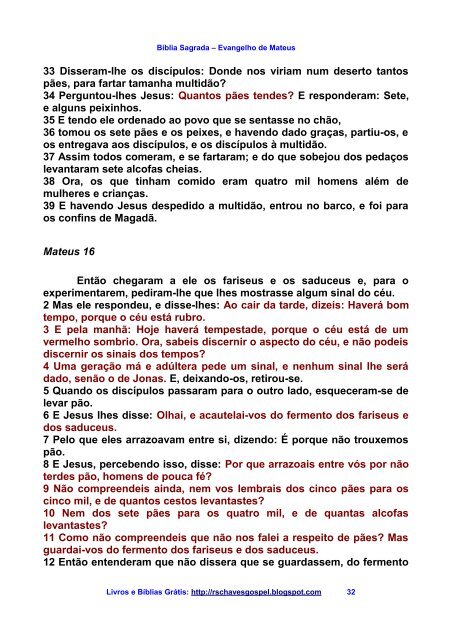 40 - Biblia Sagrada - Evangelho de Mateus PDF.pdf