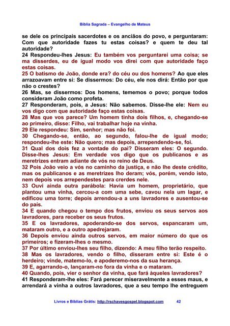 40 - Biblia Sagrada - Evangelho de Mateus PDF.pdf