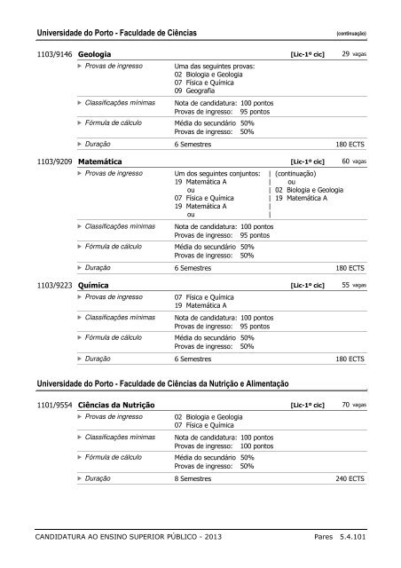 Guia da Candidatura ao Ensino Superior PÃºblico 2012 - Instituto ...
