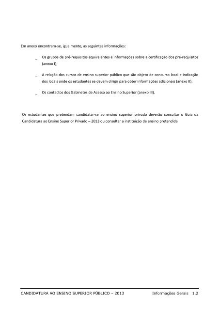 Guia da Candidatura ao Ensino Superior PÃºblico 2012 - Instituto ...