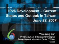 IPv6 Steering Committee - IPv6 Forum Taiwan