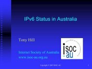 IPv6 Status in Australia - IPv6 Forum Taiwan