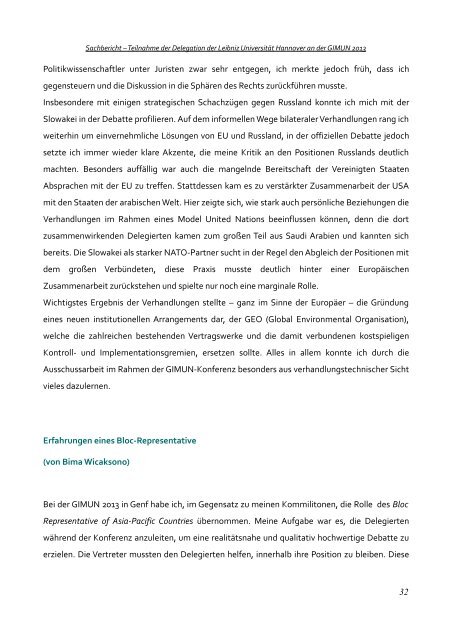 Institut für Politische Wissenschaft Arbeitsbereich Internationale ...