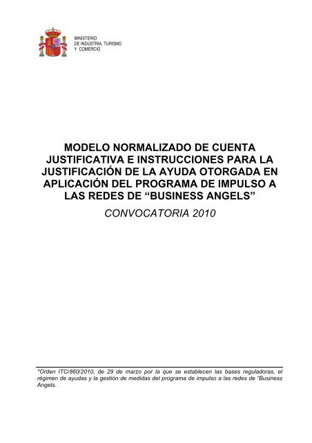 modelo normalizado de cuenta justificativa e instrucciones para la ...