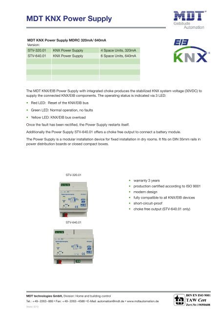 MDT KNX Power Supply - IQmarket