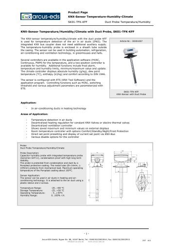 Duct Probe Temperature/Humidity KNX-Sensor ... - IQmarket