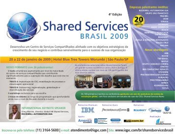 Shered Services Brazil 2009.indd - IQPC.com