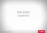 Brady Jacobsen Australia Post - IQPC.com