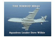 THE NIMROD MRA4 - Squadron Leader Dave Wilkie, FHQ - IQPC.com