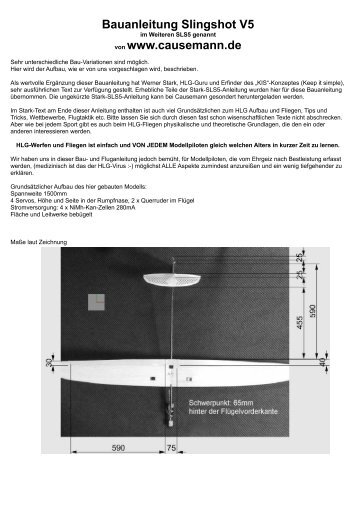 Bauanleitung Slingshot V5 von www.causemann.de