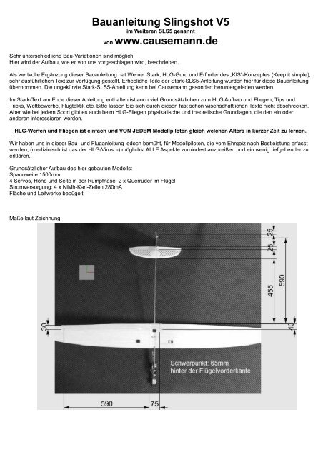Bauanleitung Slingshot V5 von www.causemann.de