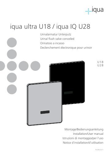 iqua IQ concealed urinal flush valve U28