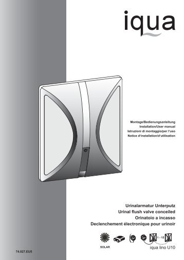 Urinalarmatur Unterputz Urinal flush valve conceiled ... - iqua.ch