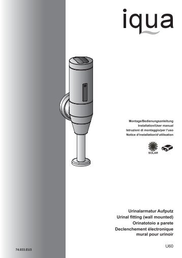 U60 Urinalarmatur Aufputz Urinal fitting (wall mounted ... - iqua.ch