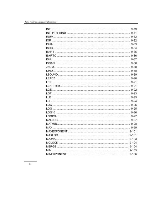 Intel Fortran Language Reference - NCI National Facility