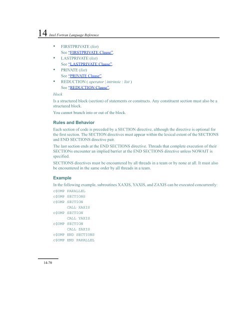 Intel Fortran Language Reference - NCI National Facility