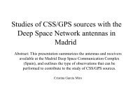 Studies of CSS/GPS sources with the Deep Space Network ...