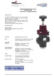 PRESSURE REDUCING VALVE PRV 25/2 S â Forged ... - IranAct.com