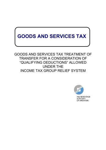 âQualifying Deductionsâ allowed under the Income Tax Group - IRAS