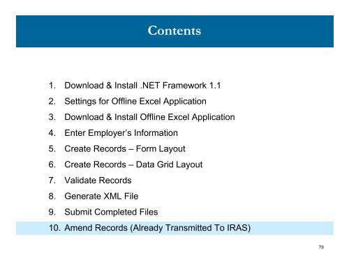 Offline Excel Application - IRAS