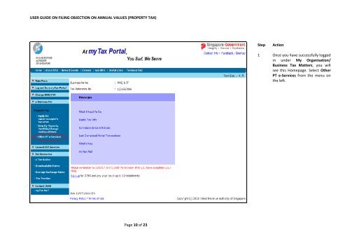 USER GUIDE ON FILING OBJECTION ON ANNUAL VALUES ... - IRAS