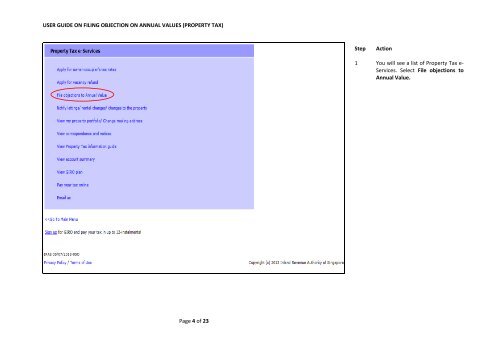 USER GUIDE ON FILING OBJECTION ON ANNUAL VALUES ... - IRAS
