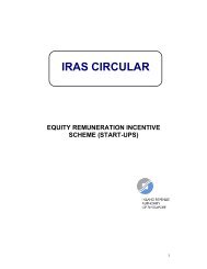 Equity Remuneration Incentive Scheme (Start-Ups) - IRAS