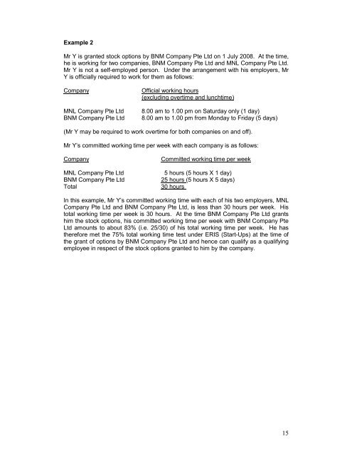 Equity Remuneration Incentive Scheme (Start-Ups) - IRAS