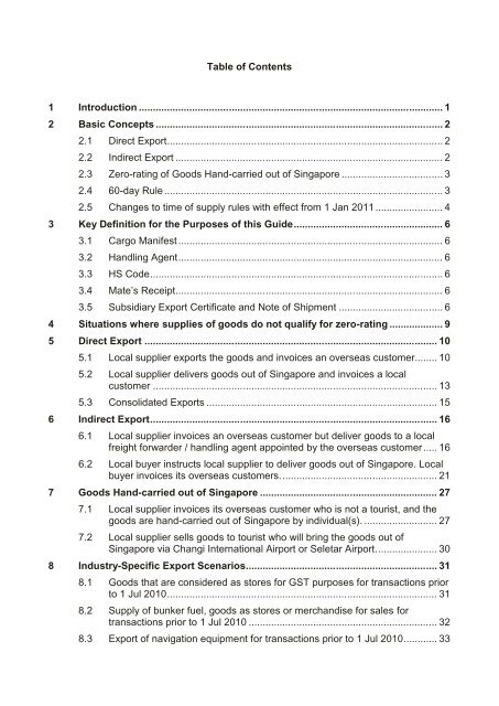 GST: A Guide on Exports (Eleventh Edition) - IRAS