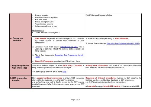 Assisted Self-Help Kit (âASKâ): GST Practices Overview - IRAS