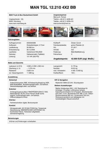 MAN TGL 12.210 4X2 BB - MAN TopUsed Newsletter