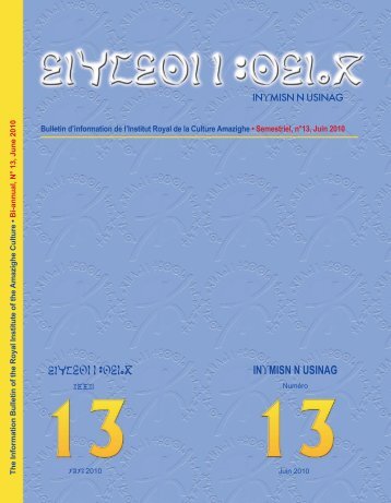 bulletin d'information numÃ©ro 13 - Institut Royal de la Culture ...