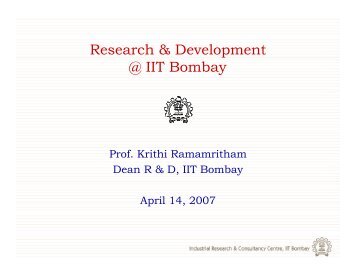 Research & Development @ IIT Bombay - IRCC