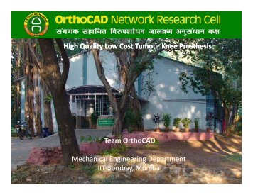 Presentation on OrthoCAD Network Research Cell - IRCC