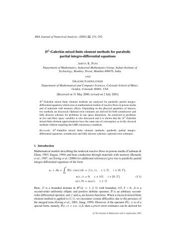 H1-Galerkin mixed finite element methods for parabolic partial ...