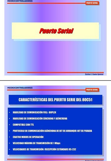 Puerto Serial Puerto Serial - Facultad de Ciencias
